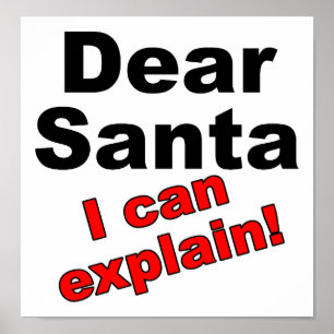 Dear Santa Funny Poster