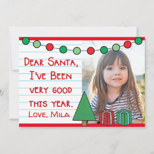 Dear Santa Holiday Photo Card