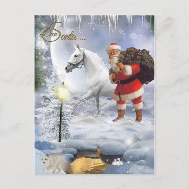 Dear Santa Holiday Postcard (Front)