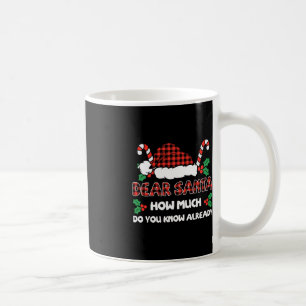 Dear Santa How Much Do You Know Already Christmas Coffee Mug