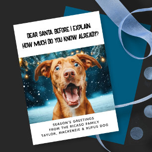 Dear Santa How Much Do You Know Already? Christmas Holiday Card