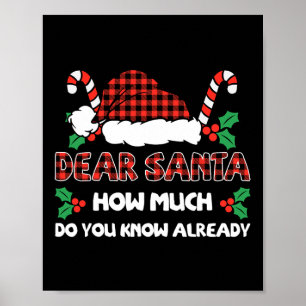 Dear Santa How Much Do You Know Already Christmas  Poster