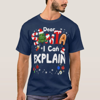 Dear Santa I Can Eplain Funny Christmas Boys Kids  T-Shirt