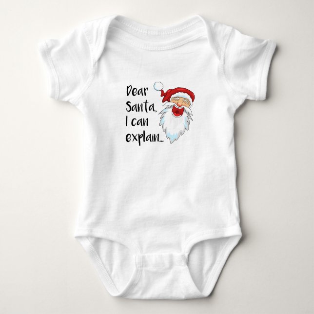 Dear Santa, I can explain... Baby Bodysuit (Front)