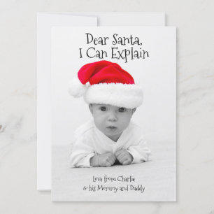 Dear Santa I Can Explain Christmas Personalized Holiday Card