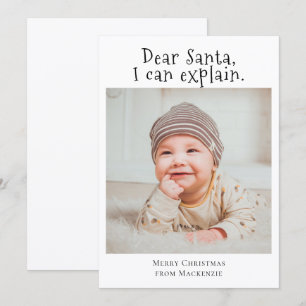 Dear Santa I Can Explain Christmas Photo Holiday Card