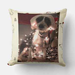 Dear Santa I can explain (dog) Throw Pillow