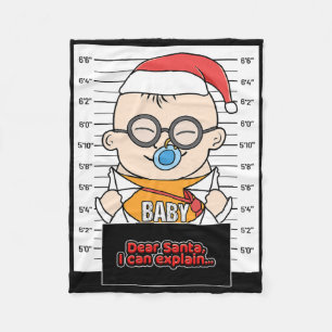Dear Santa I Can Explain Fleece Blanket