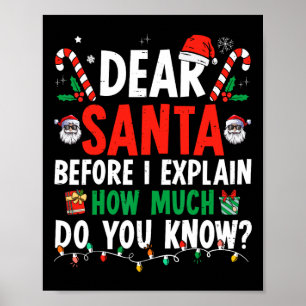 Dear Santa I Can Explain Fun Christmas Kids Adult Poster