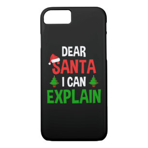 Dear Santa I Can Explain Funny Christmas Case-Mate iPhone Case