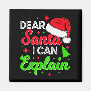 Dear Santa I Can Explain Funny Christmas Joke Sant Magnet