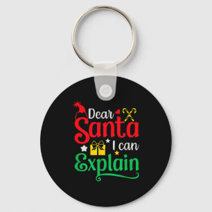 Dear Santa I Can Explain Funny Christmas Keychain