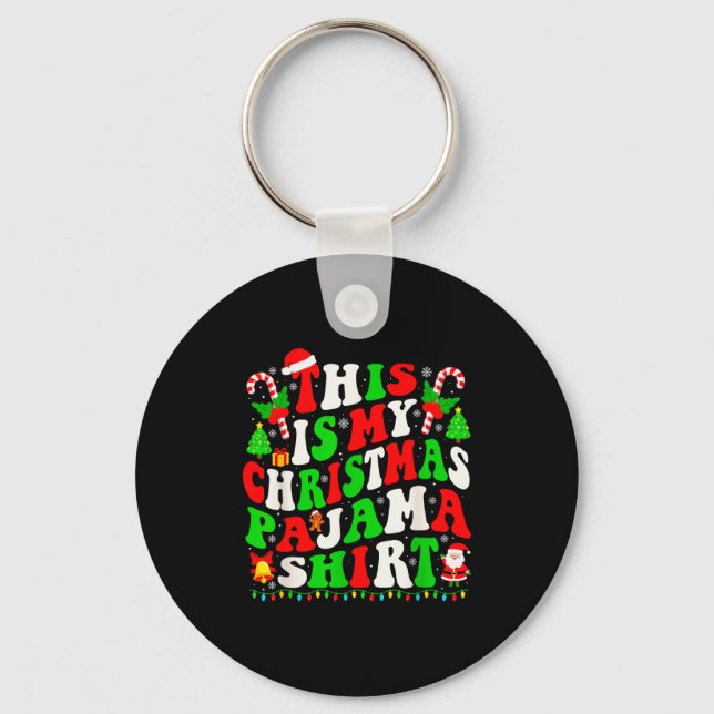Dear Santa I Can Explain Funny Christmas Kids Men  Keychain (Front)