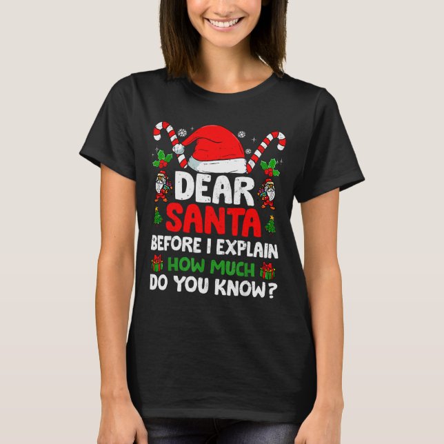 Dear Santa I Can Explain Funny Christmas Shirts Ki (Front)