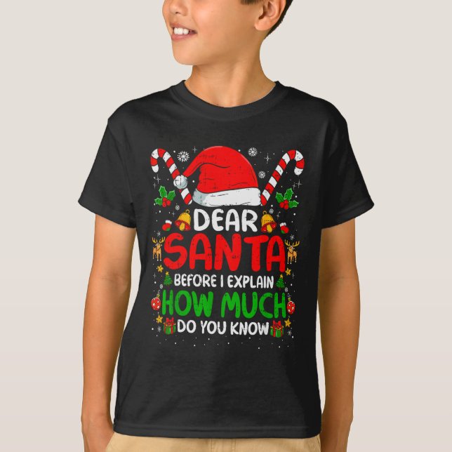 Dear Santa I Can Explain Funny Christmas Shirts Ki (Front)