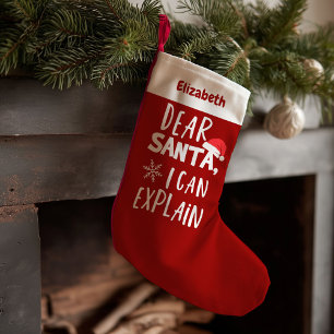 Dear Santa I can Explain Funny Christmas Stockings