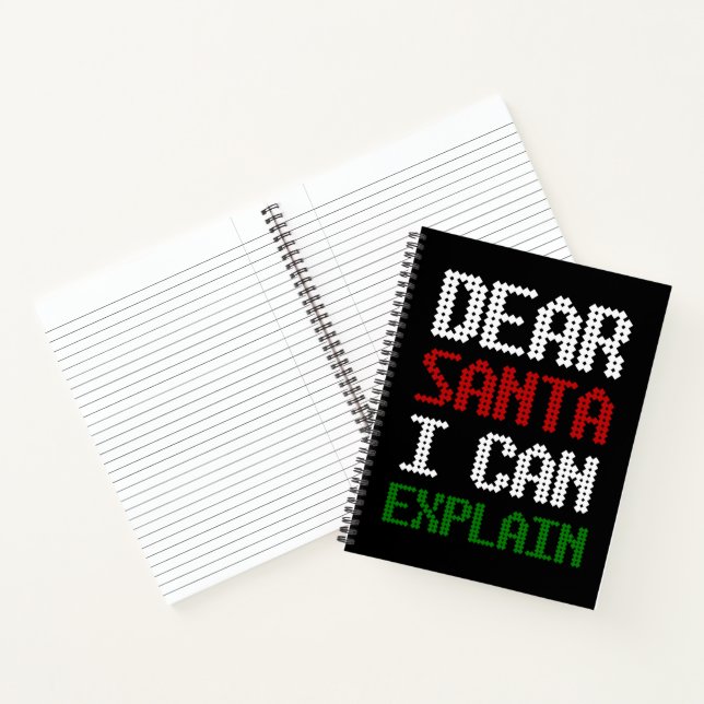  Dear Santa I Can Explain Funny Letter to Santa Notebook (Inside)