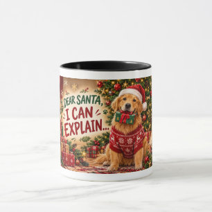 DEAR SANTA, I CAN EXPLAIN ..... Golden Retriever Mug