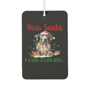 Dear Santa I Can Explain Great Dane Essential T-Sh Air Freshener
