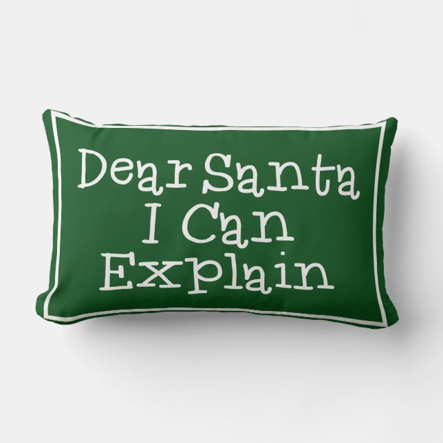 Dear Santa I Can Explain Lumbar Pillow (Front)