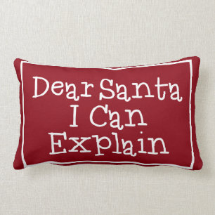 Dear Santa I Can Explain Lumbar Pillow