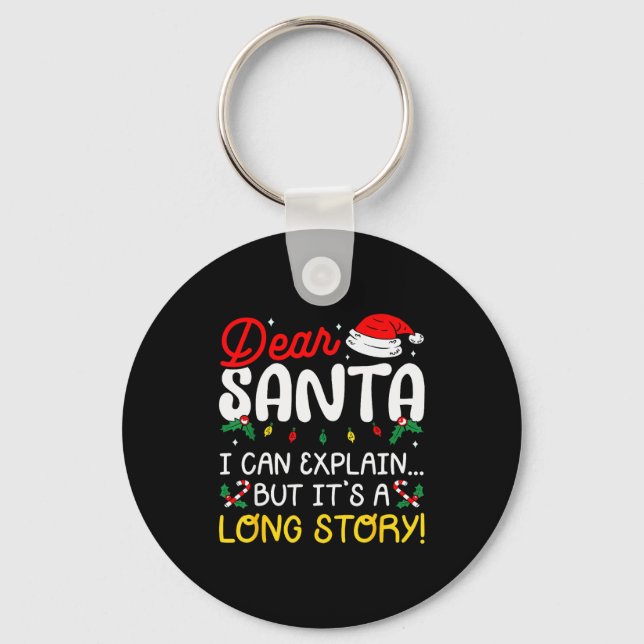 Dear Santa I Can Explain Pajamas Family Matching C Keychain (Front)