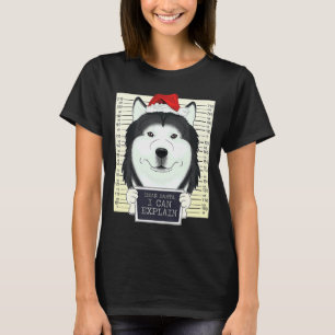 Dear Santa I Can Explain Siberian Husky Christmas T-Shirt