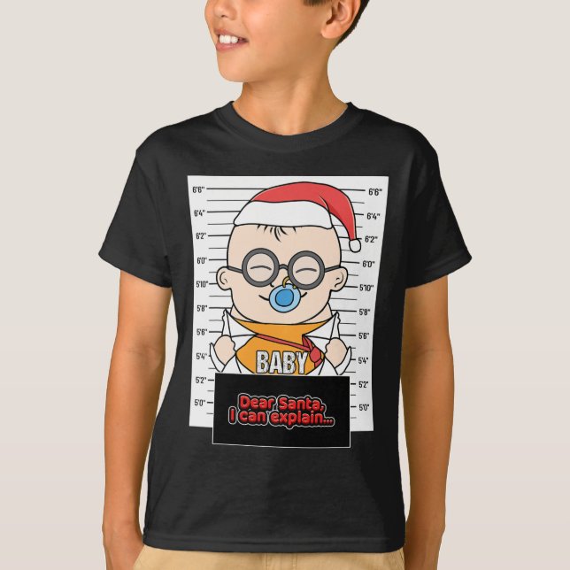 Dear Santa I Can Explain  T-Shirt (Front)