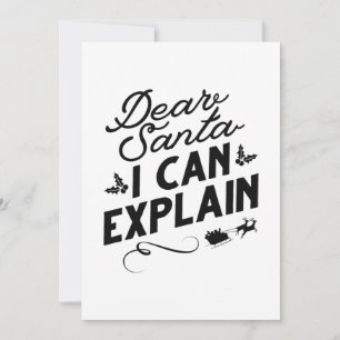 Dear Santa I Can Explain Thank You Card