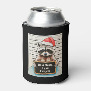 Dear Santa I Can Explain Xmas Christmas Raccoon Cooler