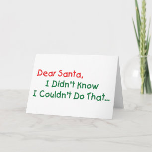 Dear Santa, I Didn't Know I Couldn't Do That Holiday Card