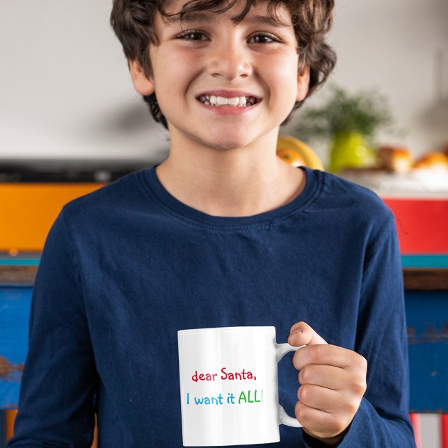 Dear Santa I Want It All Funny Humour Hot Cocoa Coffee Mug (Dear Santa I Want It All Funny Humor Hot Cocoa Coffee Mug)