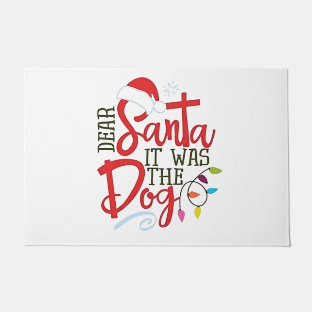 Dear Santa It Was The Dog Funny  Doormat (Front)