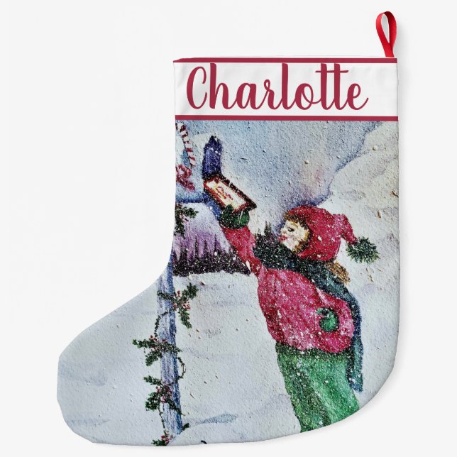 Dear Santa Large Christmas Stocking (Back)