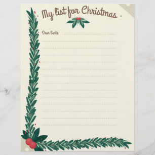 Dear Santa Letterhead
