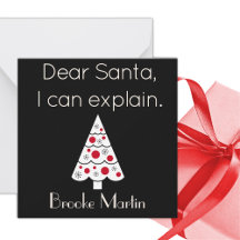 Dear Santa Mini Christmas Flat Note Card