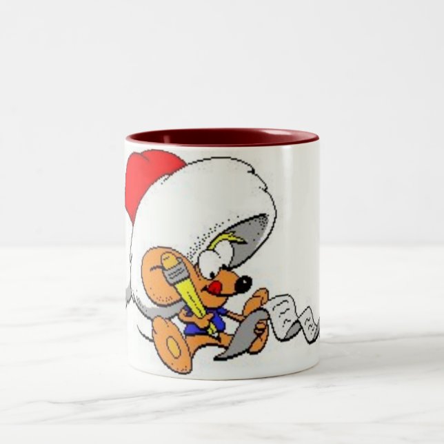Dear Santa Mouse Two-Tone Coffee Mug (Center)