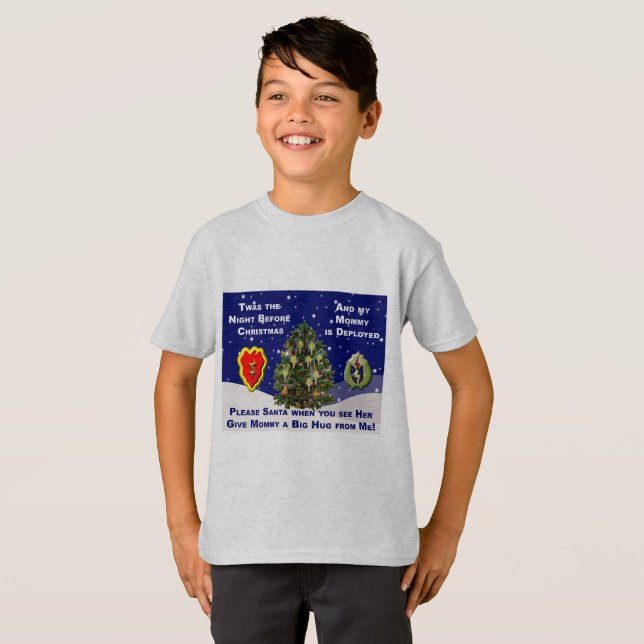 Dear Santa My Daddy is Deployed T-Shirt (Front Full)