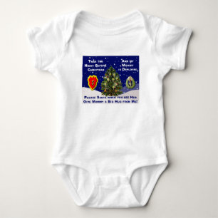 Dear Santa My Mommy is Deployed Baby Bodysuit