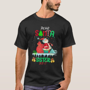 Dear Santa My Sister Did it Funny Christmas Boys K T-Shirt