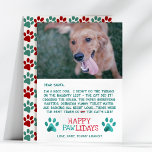 Dear Santa Pawlidays Dog Photo Christmas Holiday Card<br><div class="desc">Add a little howl-iday humor to your Christmas cards this year! 🐾🎄 This funny pet photo card features a playful “Dear Santa, I can explain... ” letter blaming everything naughty on the cat — with space to showcase your dog’s most innocent (or guilty!) holiday photo. Perfect for dog lovers who...</div>