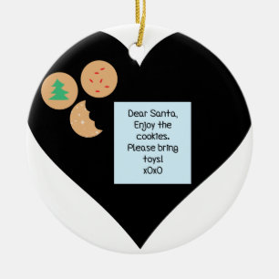 Dear Santa - Please Bring Toys Ceramic Ornament