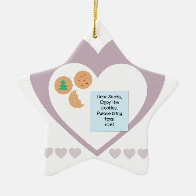 Dear Santa - Please Bring Toys Ceramic Ornament (Front)