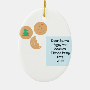 Dear Santa - Please Bring Toys Ceramic Ornament