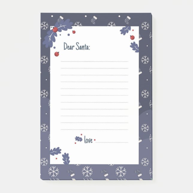 Dear Santa Post-it Notes (Front)