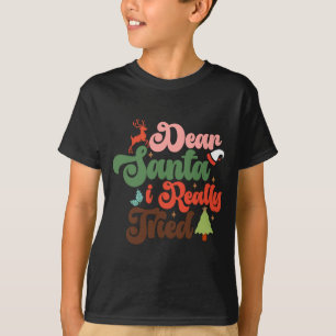 Dear Santa Retro Groovy Christmas Holidays T Shirt