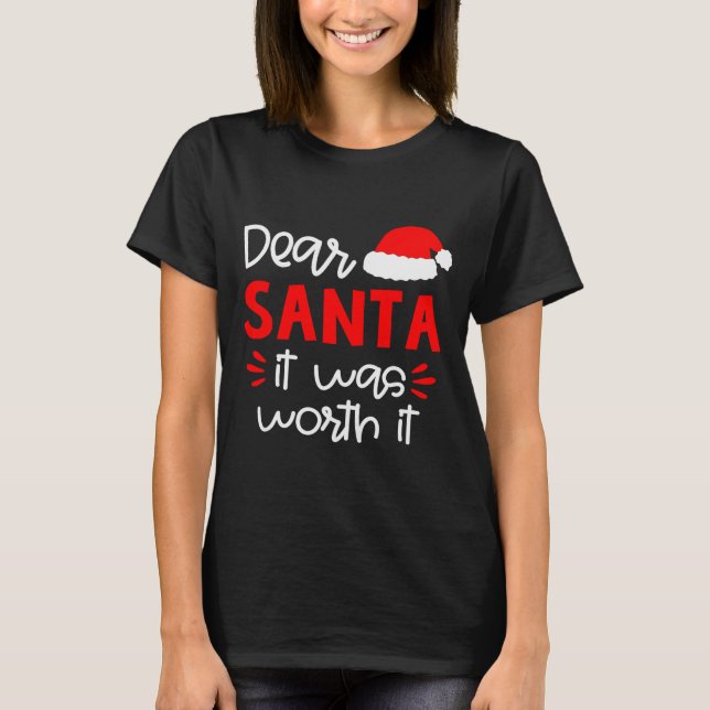 Dear Santa Shirt Funny Matching Family Christmas P (Front)