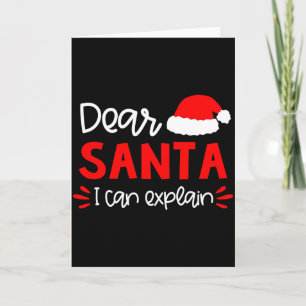 Dear Santa Shirt Funny Matching Family Christmas P Card