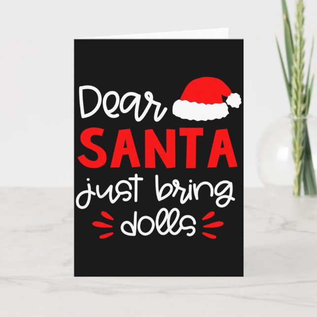 Dear Santa Shirt Funny Matching Family Christmas P Card (Front)