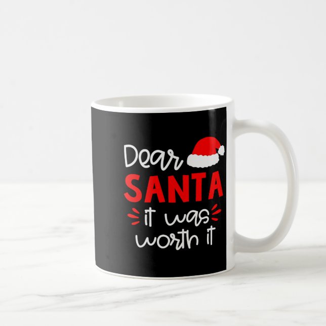 Dear Santa Shirt Funny Matching Family Christmas P Coffee Mug (Right)